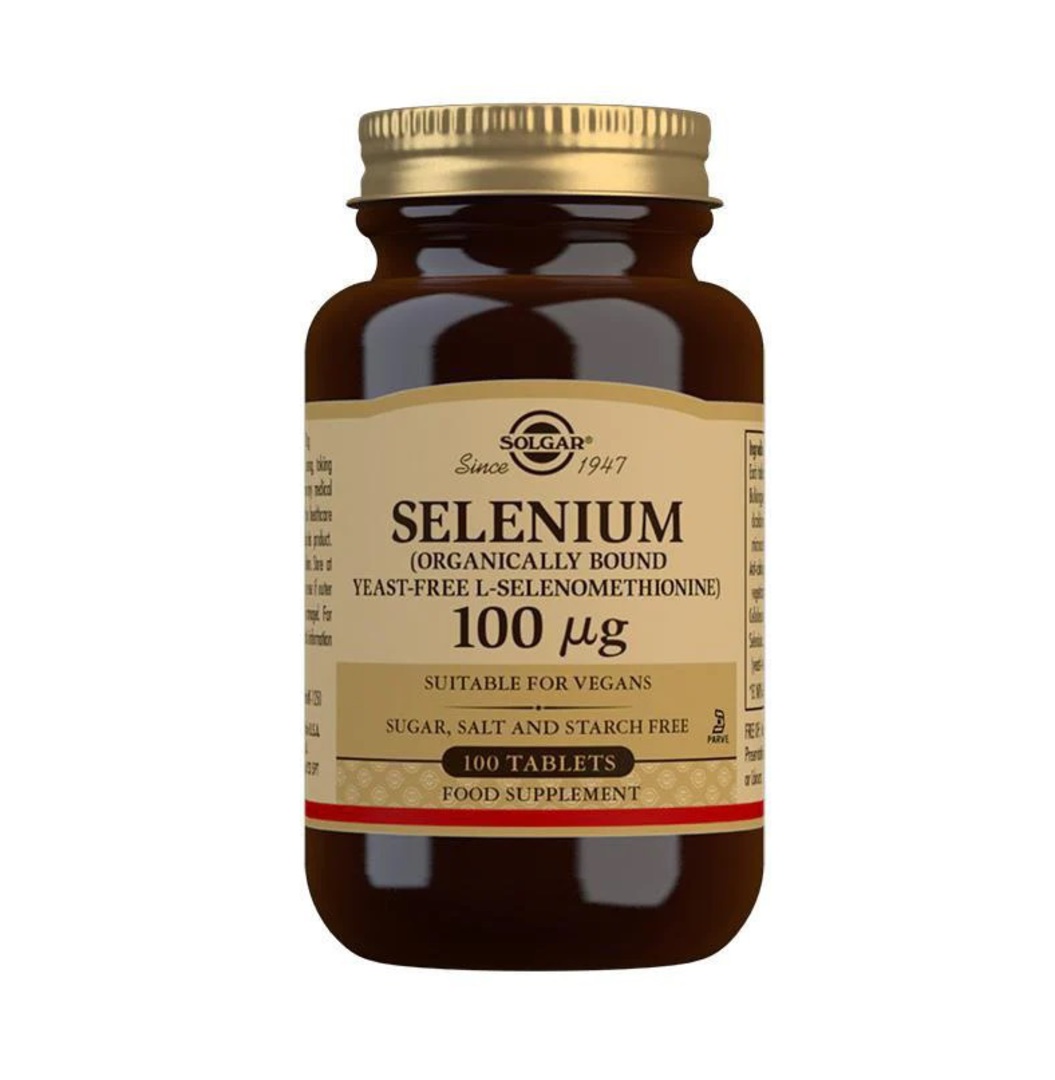Solgar Selenium 100mcg 100 Tablets yeast free image 0